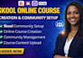 setup skool community, create skool online course content skool manager